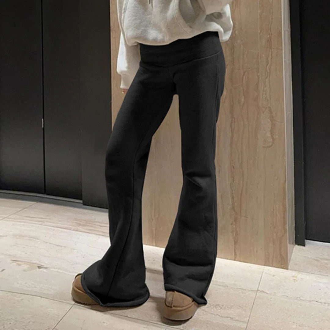 Low-Waist Flared Sweatpants