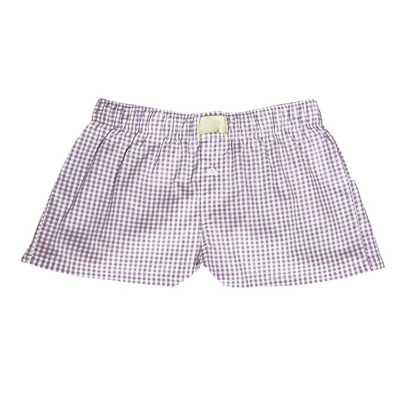 Y2K Plaid Flannel Lounge Shorts