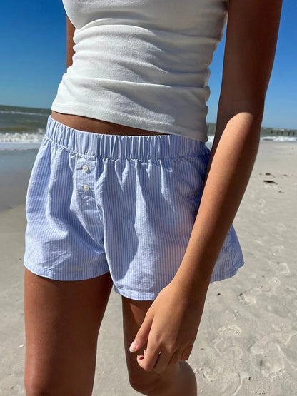 Loose Striped Casual Summer Shorts