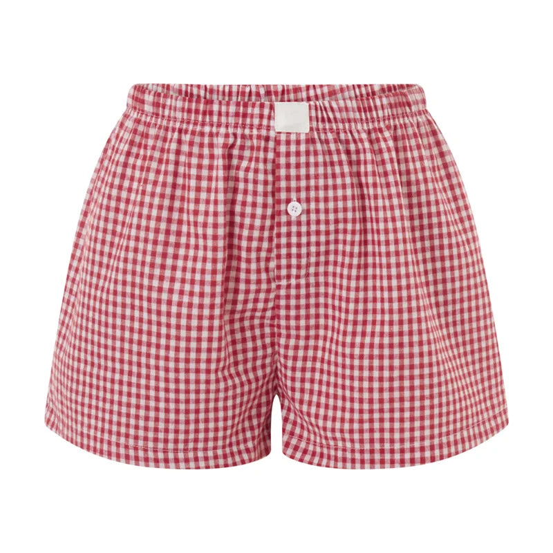 Y2K Plaid Flannel Lounge Shorts