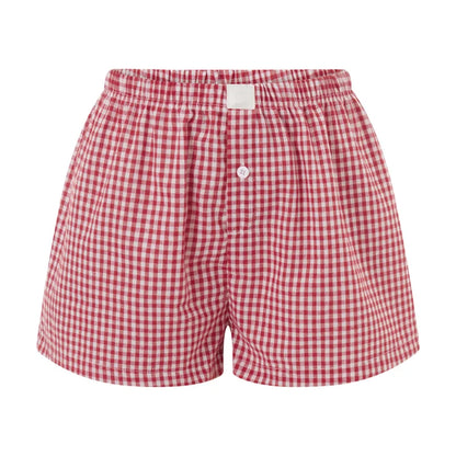 Y2K Plaid Flannel Lounge Shorts